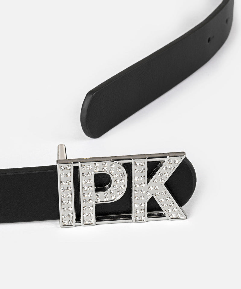 Ipekyol Leather Look Belt With Amorphous Buckle Black