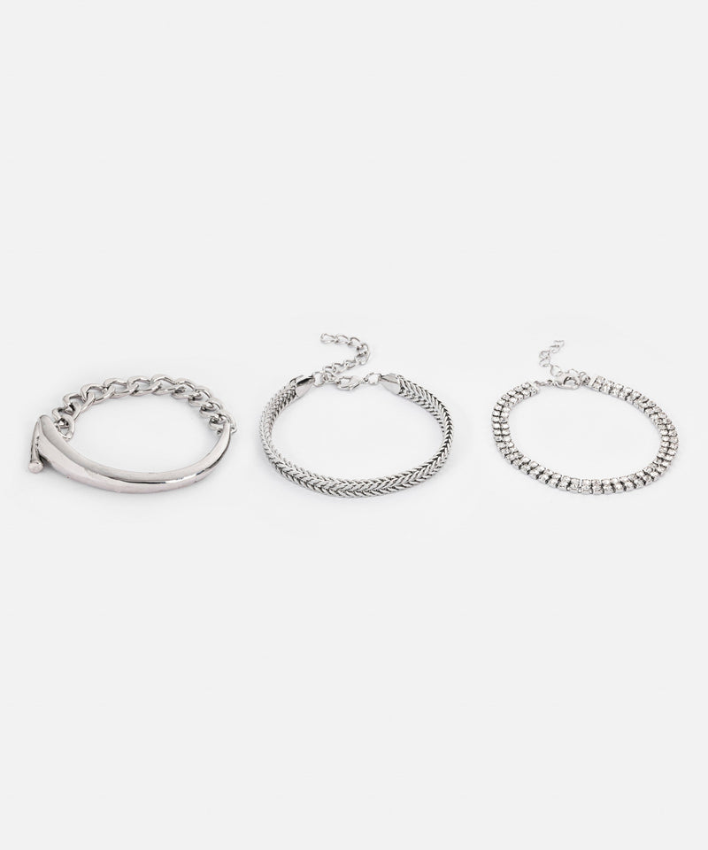 Ipekyol Set Of Three Metal Bracelets Silver