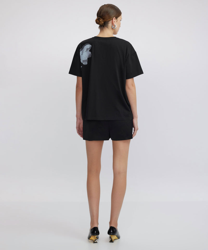 Ipekyol Printed And Embroidered T-Shirt Black