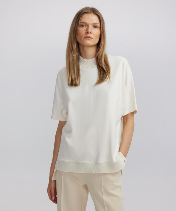 Ipekyol Ribbed Rib Mix T-Shirt Off White