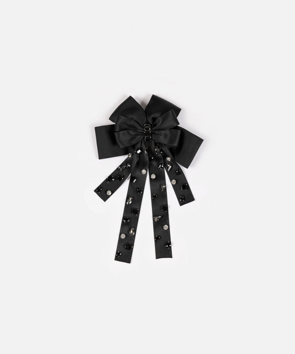 Ipekyol Crystal Stone Bow Hair Accessory Black