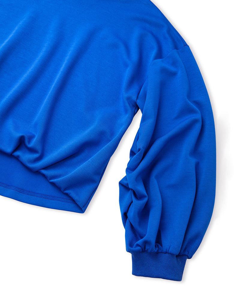 Ipekyol Draped Balloon Sleeve Sweatshirt Blue