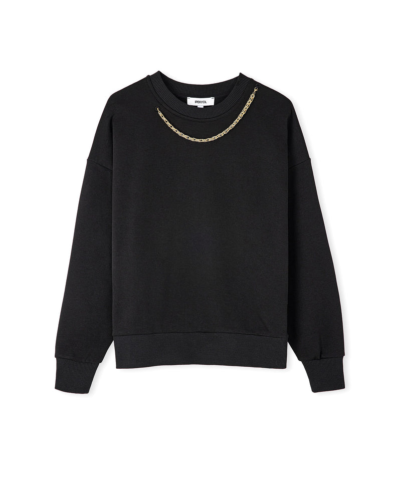 Ipekyol Sweater With Chain Accessory Black