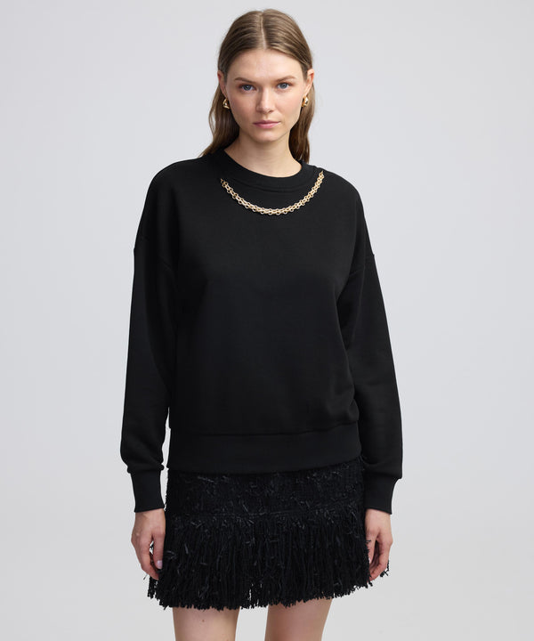 Ipekyol Sweater With Chain Accessory Black