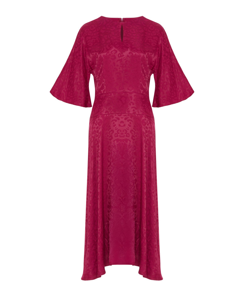 Ipekyol Jacquard Viscose Dress Cherry