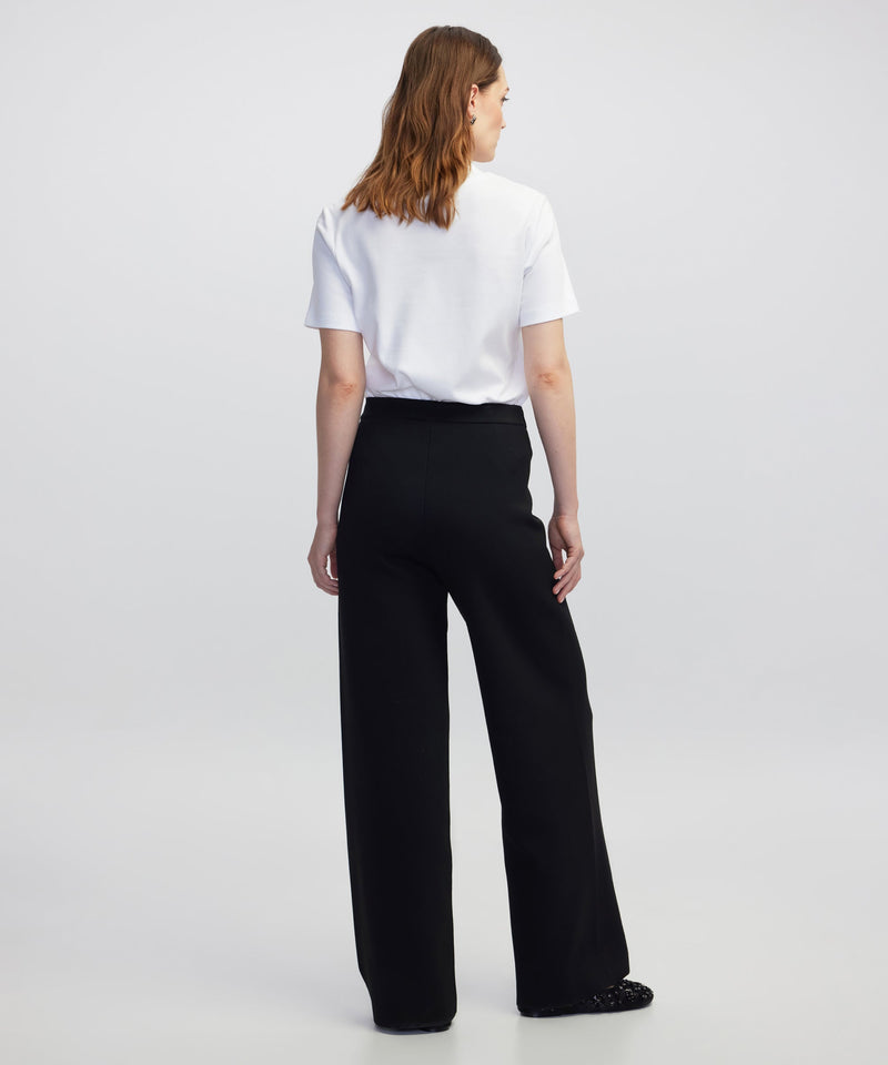 Ipekyol Wide-Leg Knit Trousers Black