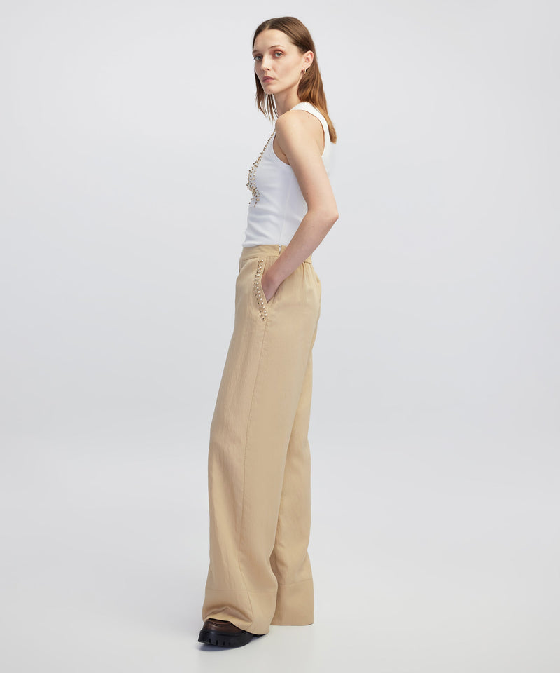 Ipekyol Embellished Trousers Natural
