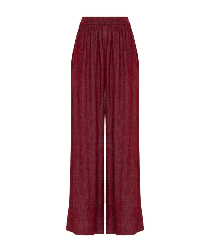 Ipekyol Textured Wide-Leg Trousers Bordoux