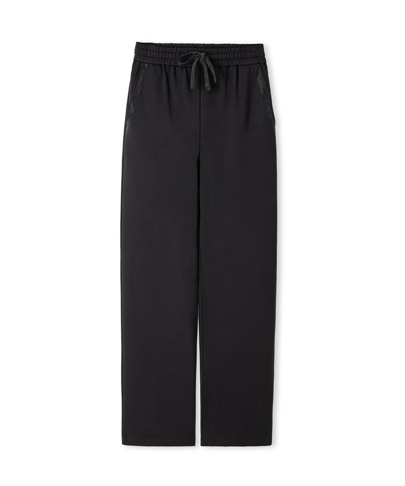 Ipekyol Embellished Wide-Leg Trousers Black