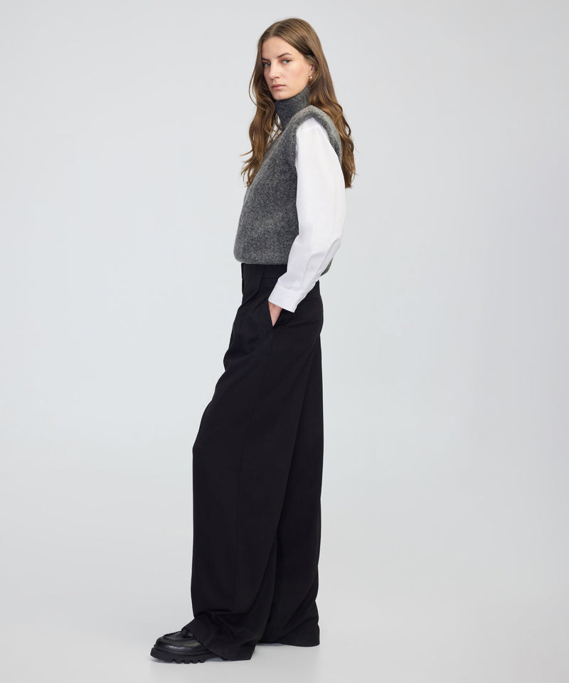 Ipekyol Wide-Leg Trousers With Belt Black