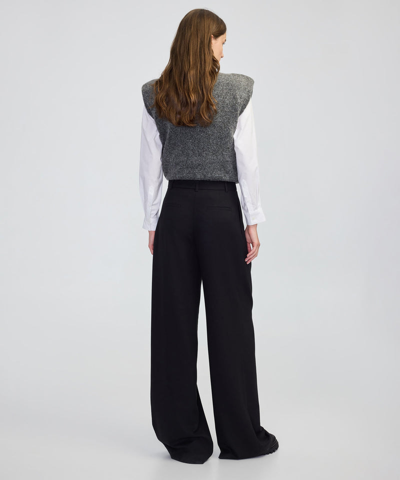 Ipekyol Wide-Leg Trousers With Belt Black