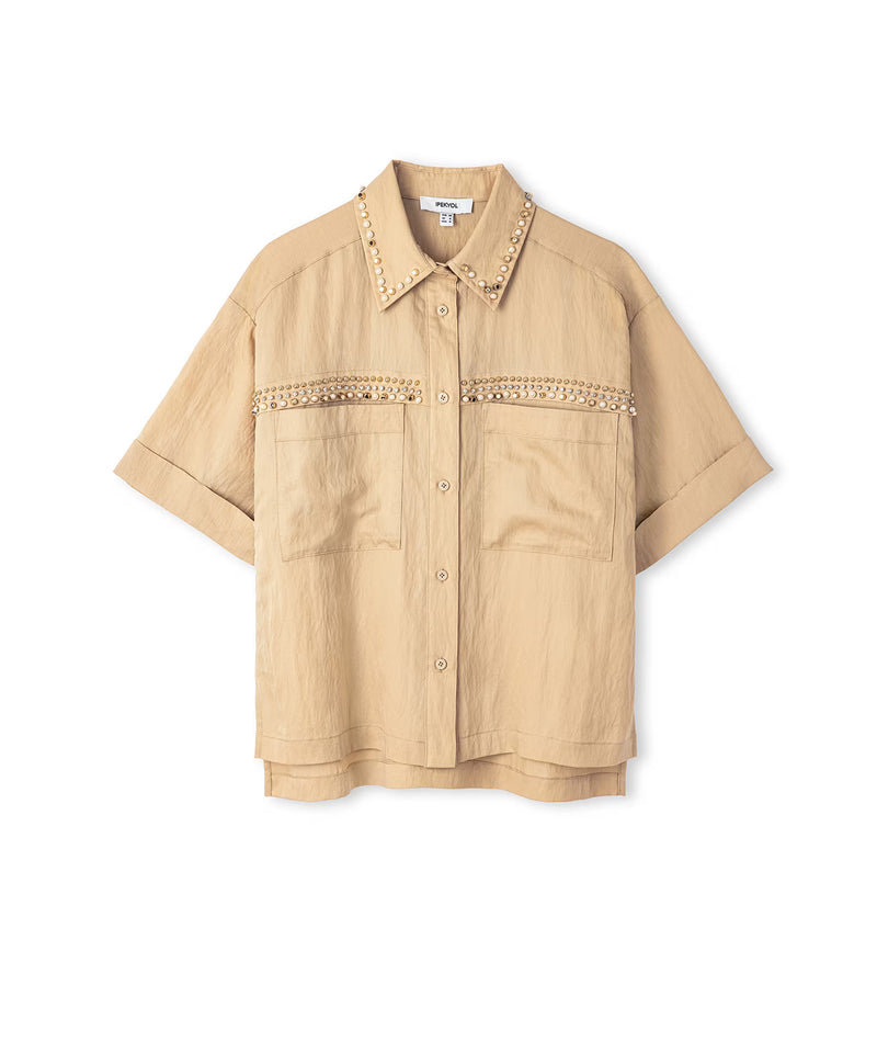 Ipekyol Shirt Jacket With Mixed Accessories Natural