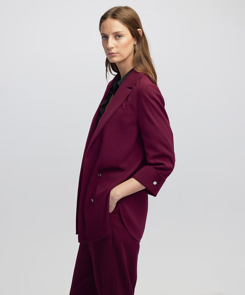 Ipekyol Unlined Jacket With Buttons Bordoux