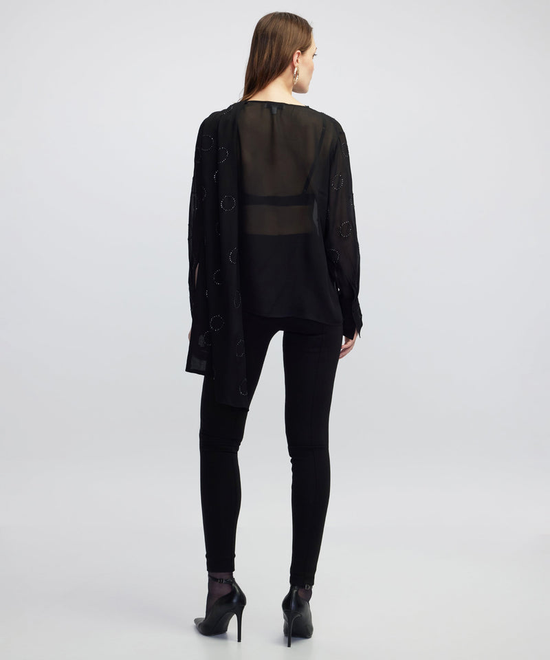 Ipekyol Rhinestone Chiffon Blouse Black
