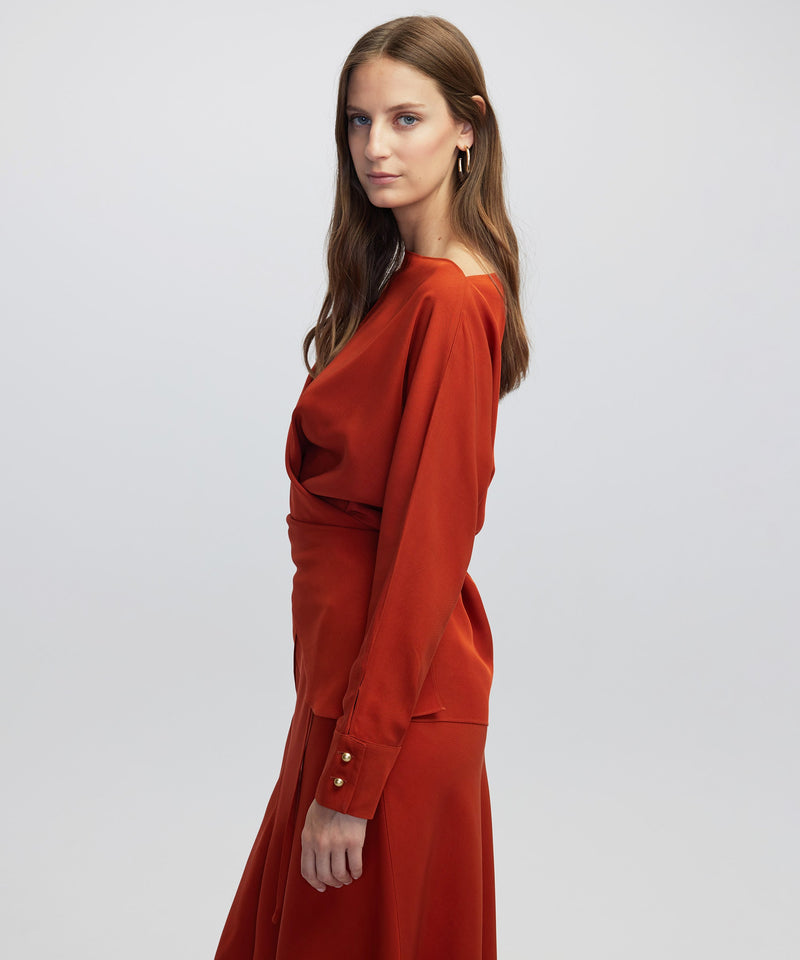 Ipekyol Basic Blouse With Tied Detail Brick