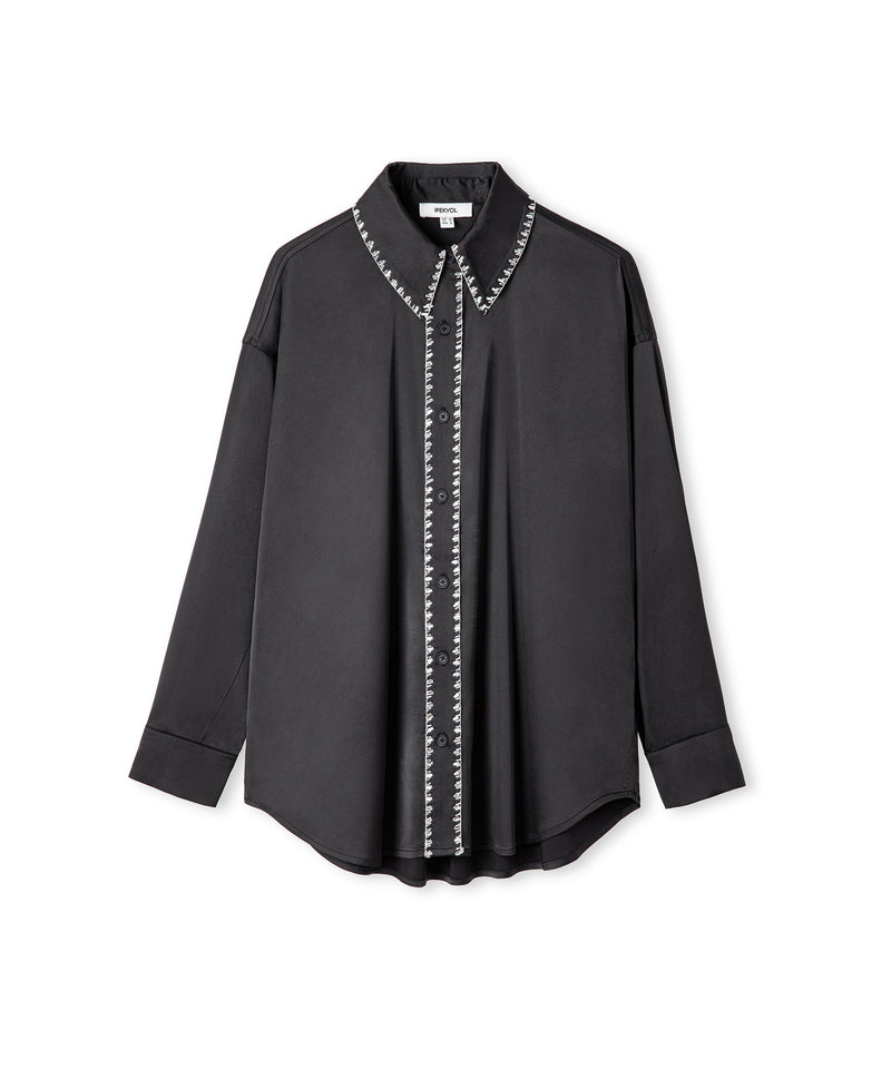 Ipekyol Strass-Trim Blouse Black