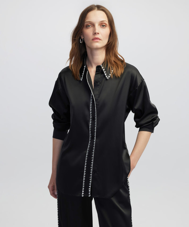 Ipekyol Strass-Trim Blouse Black