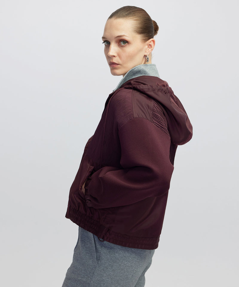 Ipekyol Mixed Media Coat Bordoux