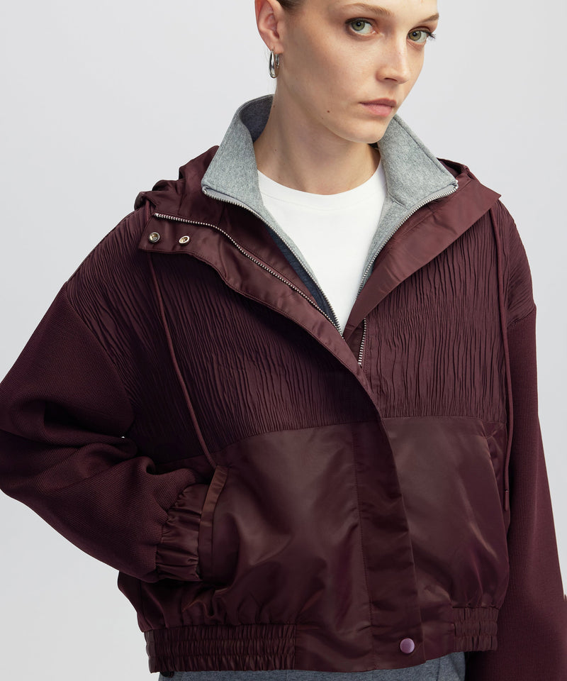 Ipekyol Mixed Media Coat Bordoux