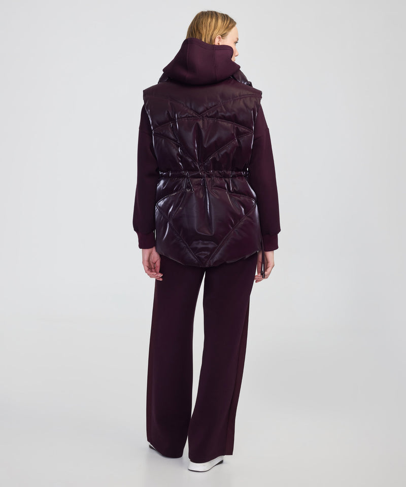 Ipekyol High-Collar Puffer Vest Dark Purple