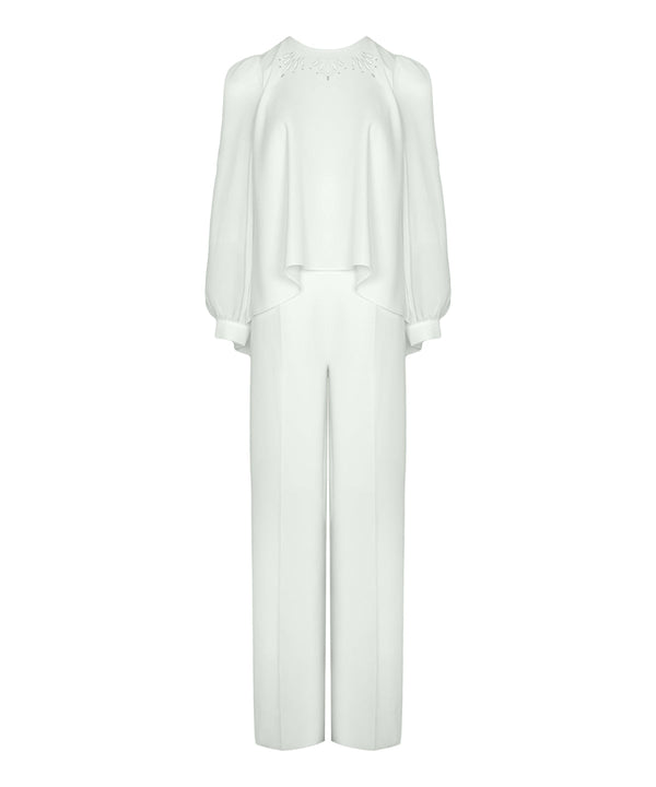 Ipekyol Layered Cutout Jumpsuit Ecru