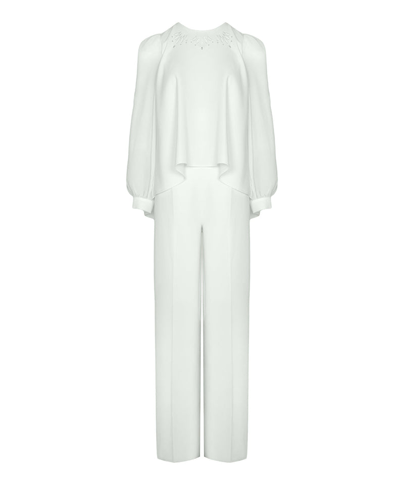 Ipekyol Layered Cutout Jumpsuit Ecru