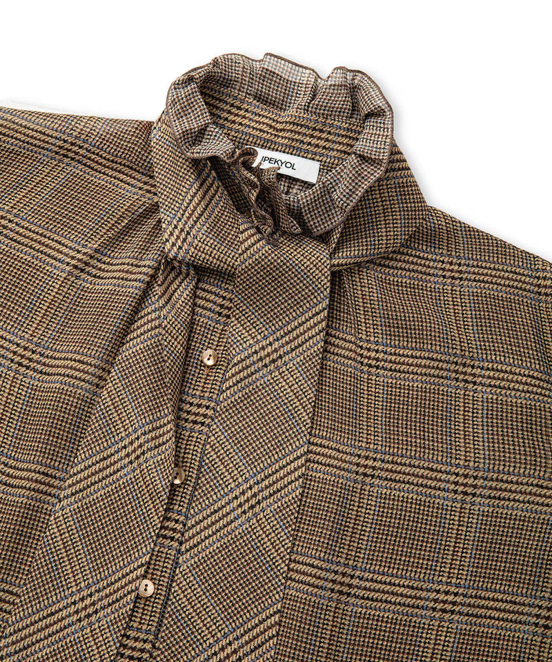 Ipekyol Plaid Shirt With Scarf Milk Serum
