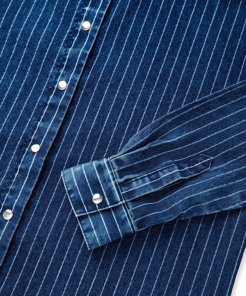 Ipekyol Striped Denim Shirt Light Blue