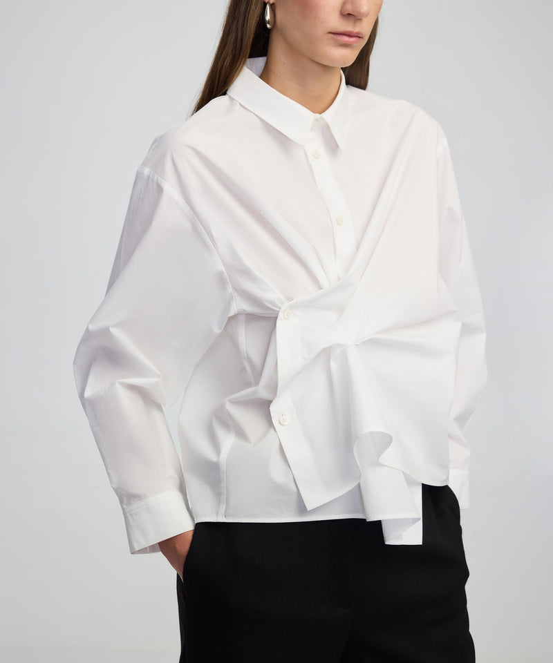 Ipekyol Asymmetric Poplin Shirt White