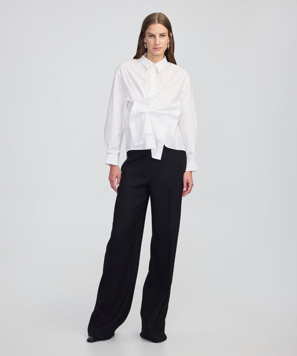 Ipekyol Asymmetric Poplin Shirt White