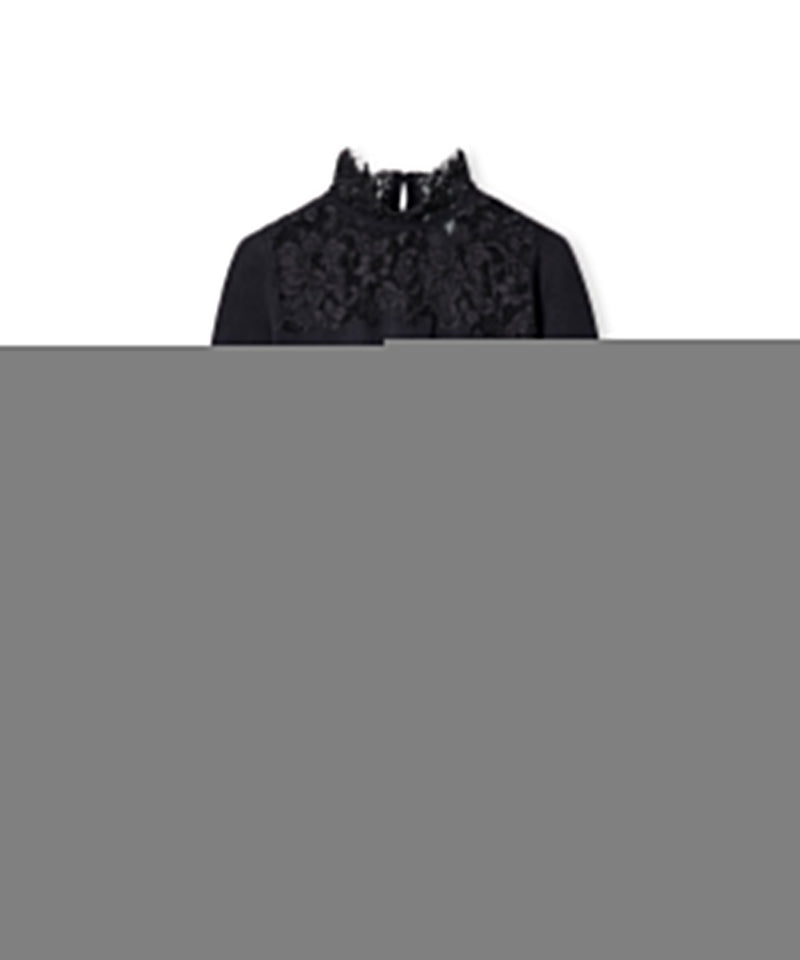 Ipekyol Lace-Trim Knit Top Black