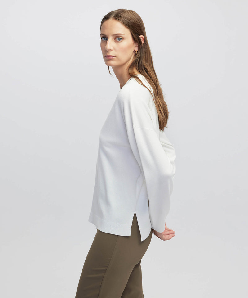 Ipekyol Embellished Cutout Knit Sweater Ecru