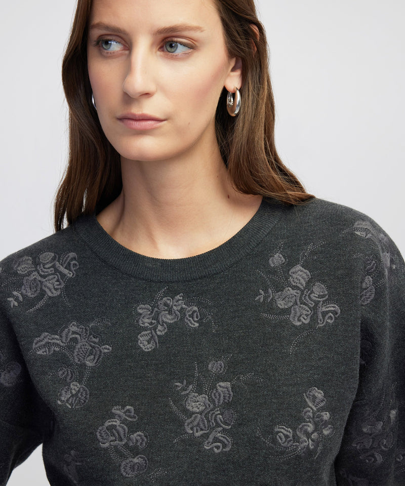 Ipekyol Embellished Knit T-Shirt Anthracite