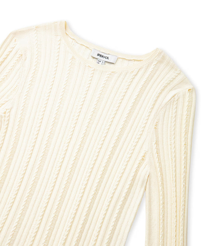 Ipekyol Openwork Knit Top Ecru