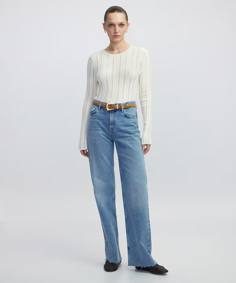 Ipekyol Openwork Knit Top Ecru