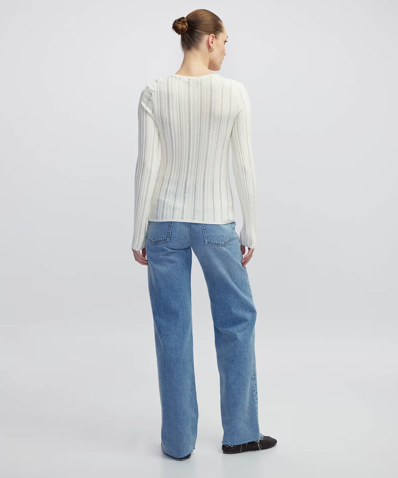 Ipekyol Openwork Knit Top Ecru