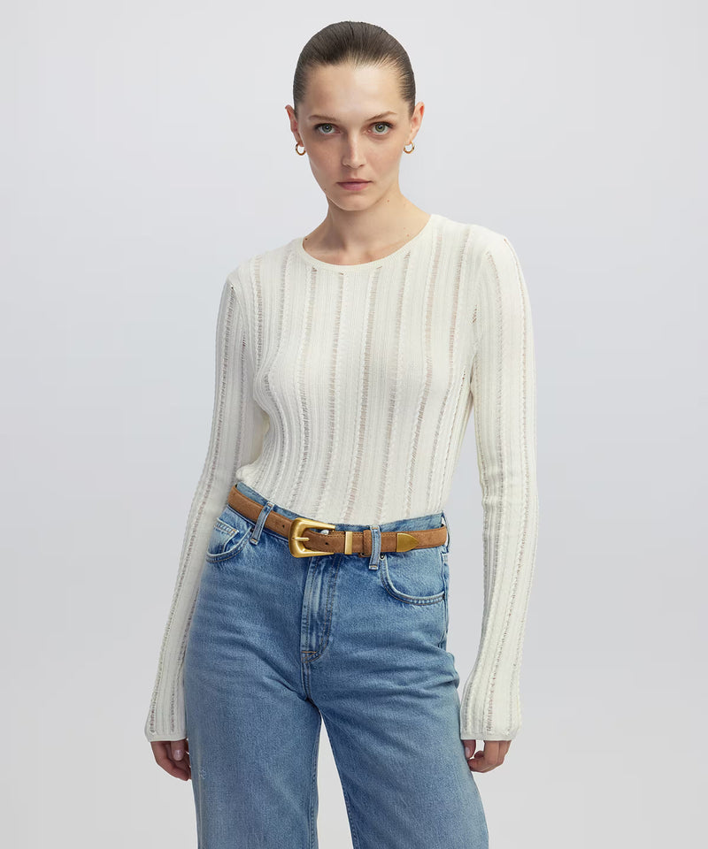 Ipekyol Openwork Knit Top Ecru