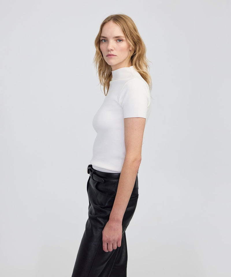 Ipekyol High-Neck Knit Top Ecru