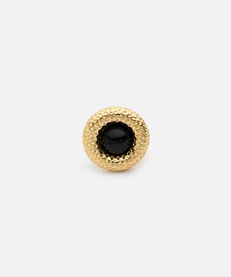Ipekyol Textured Ring With Contrasting Stones Gold