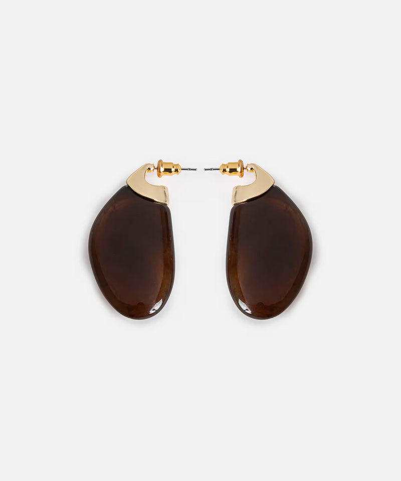 Ipekyol Resin Earrings Brown