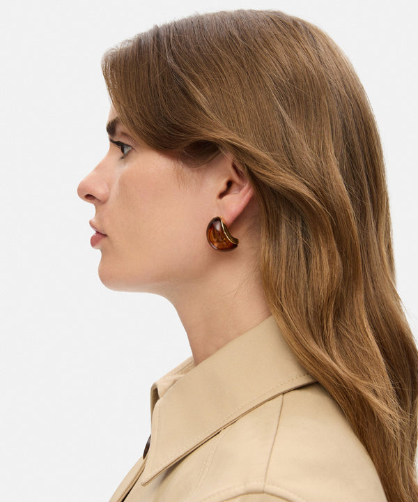 Ipekyol Two-Pack Of Resin Earrings Brown