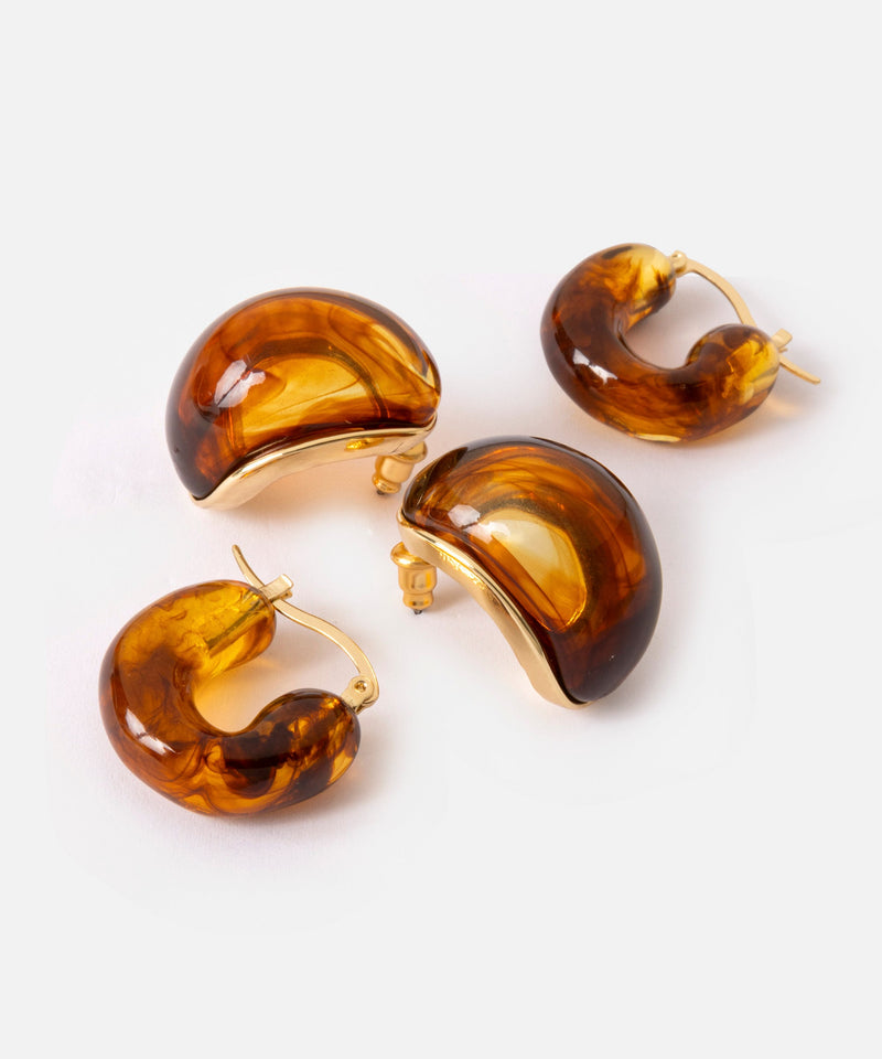 Ipekyol Two-Pack Of Resin Earrings Brown