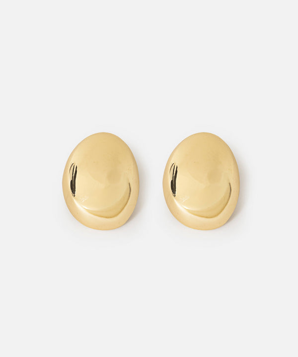 Ipekyol Oval Metal Earrings Gold