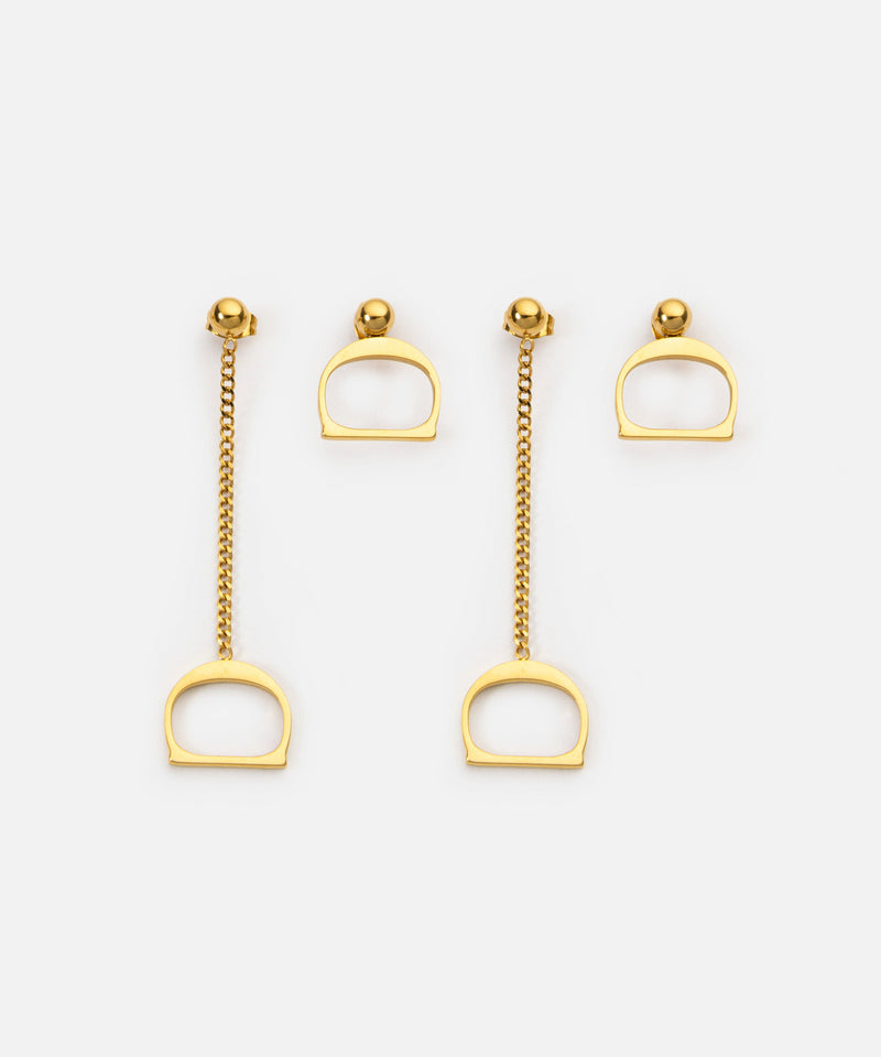 Ipekyol Metal Earring Set Gold