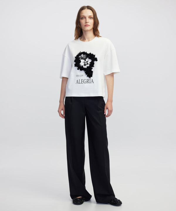 Ipekyol Printed T-Shirt With Sequins White