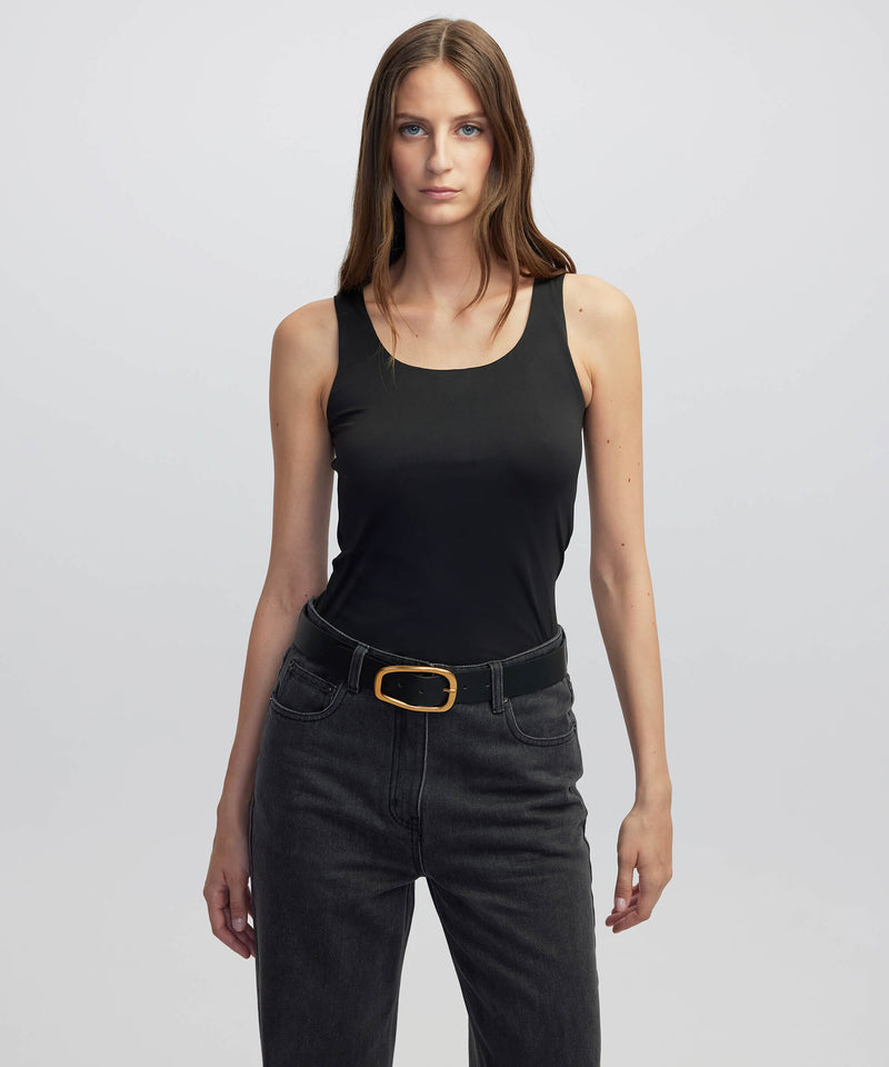 Ipekyol Square Neck Tank Top Black