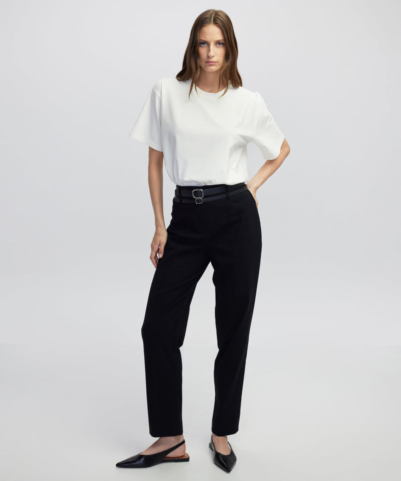 Ipekyol Crew Neck Basic T-Shirt Ecru