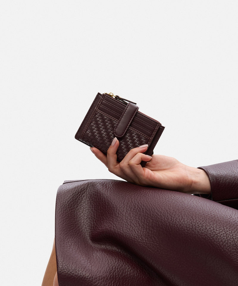 Ipekyol Intrecciato Purse  Dark Purple