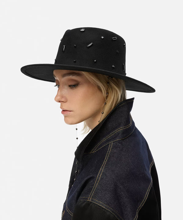 Ipekyol Embroidered Wool Hat Black