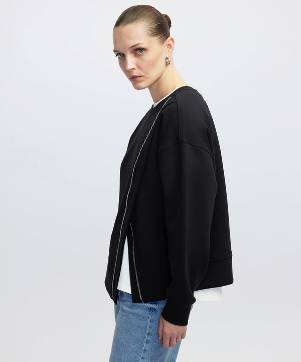 Ipekyol Sweatshirt With Asymmetric Zipper Black